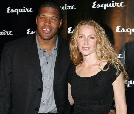 Michael Strahan (left) with his former wife Jean Muggli (right). 
